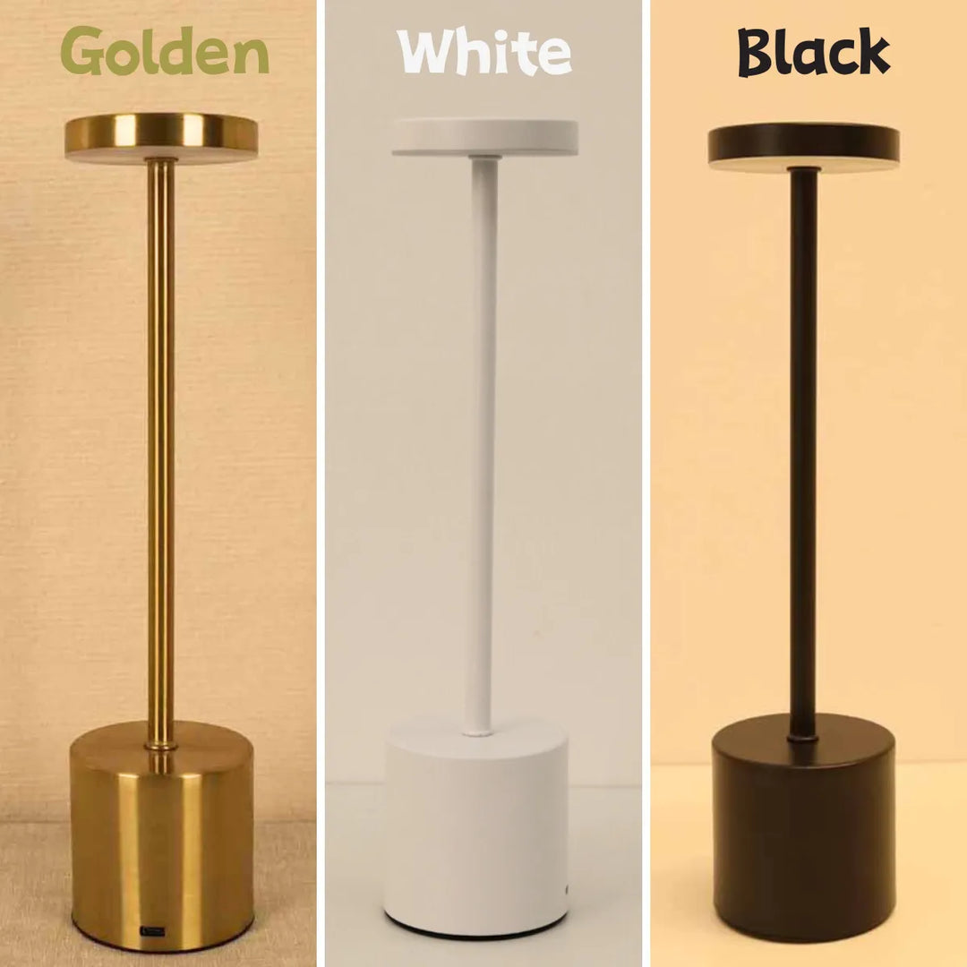 Trådløs LED-bordlampe i metal - LumiMetal