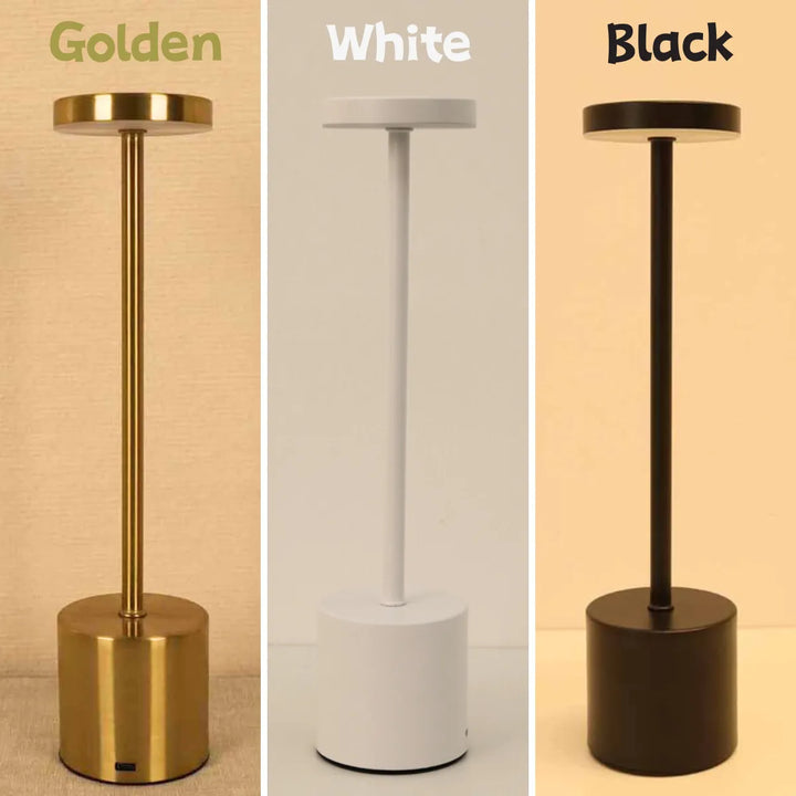 Trådløs LED-bordlampe i metal - LumiMetal