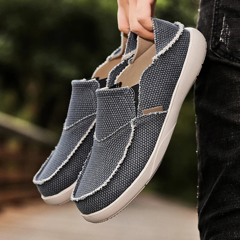 Lette canvas-slip-ons til herrer | Åndbare efterårs-espadriller - Niko