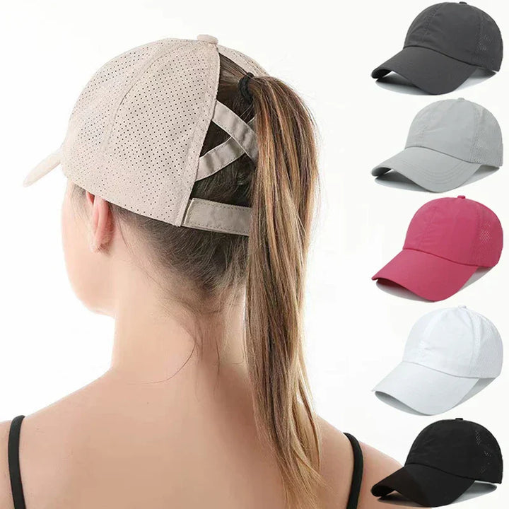Åndbar unisex sports-basecap i mesh med justerbar pasform – AeroCap