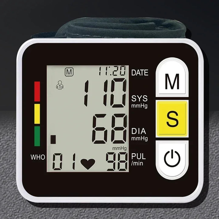 Digital håndledsblodtryksmonitor med LCD-display – PulseTrack