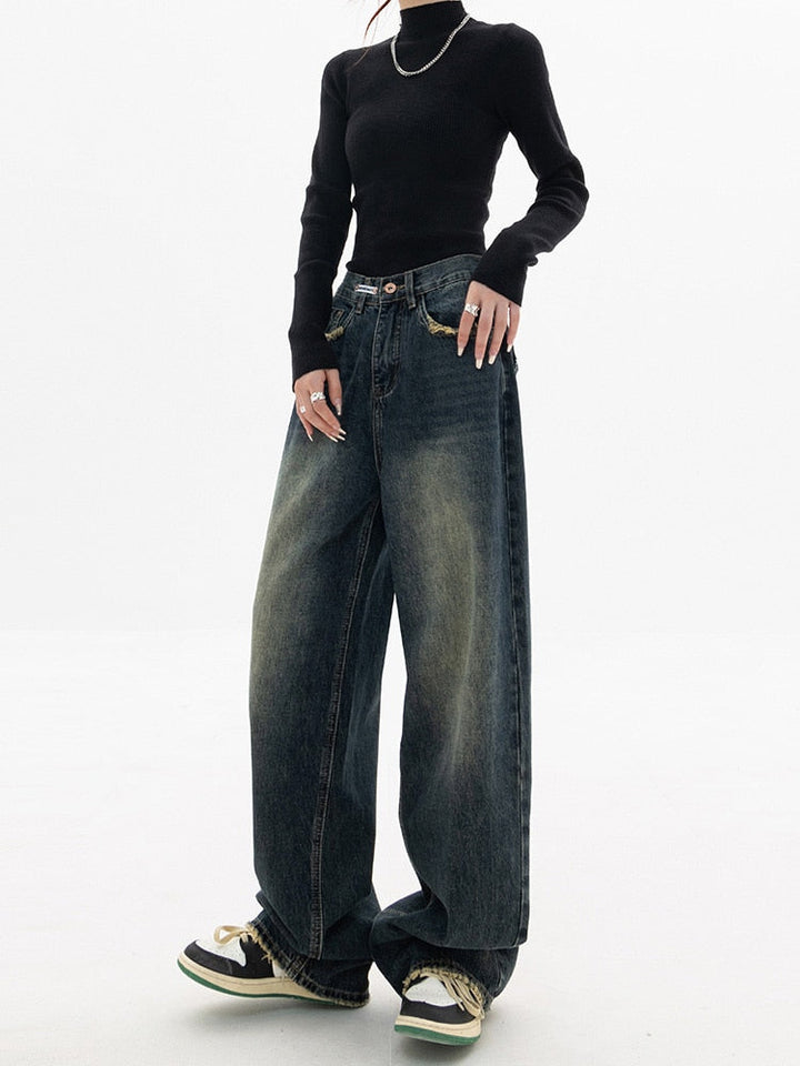 Vintage baggy jeans til damer - Aria