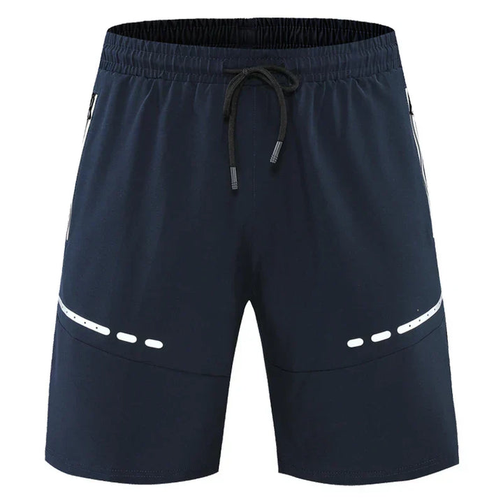 Sportslige og stilfulde slim-fit træningsshorts med lynlåslommer – Kian
