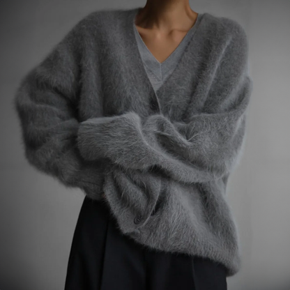 Dame cashmere strikjakke – Noelia efterårsmagi