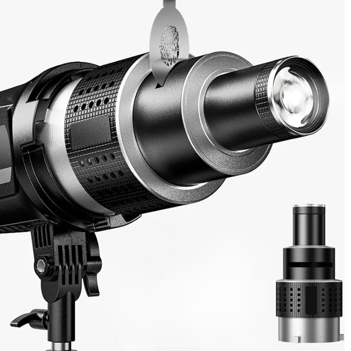 Optisk spotlight konisk linse sæt med 35 gobos og Bowens beslag – Lumina