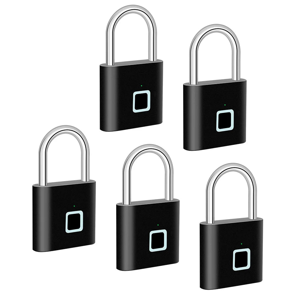 Smart Fingerprint Padlock med USB-opladning og vandtæt design – Titan