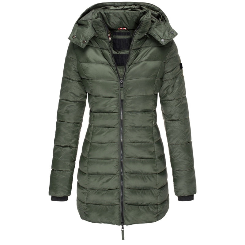 Dameparka med hætte og dunfyld - Elena
