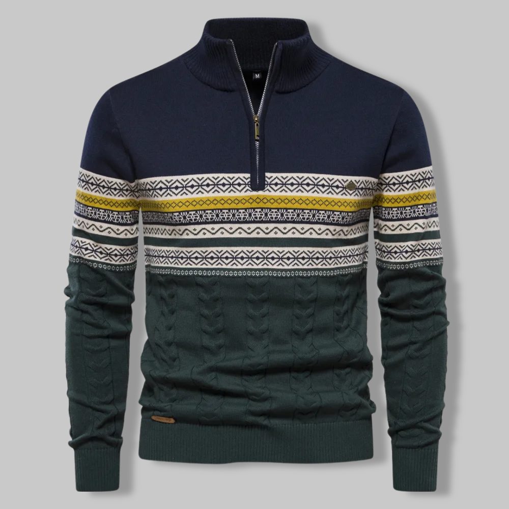 Stribet zip-sweater - SummitZip