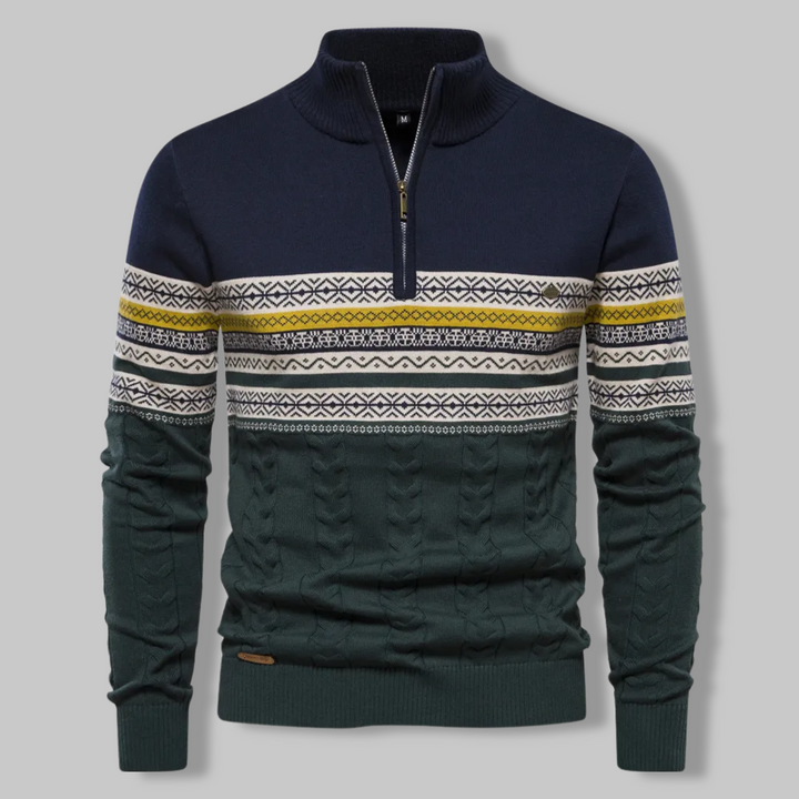 Stribet zip-sweater - SummitZip