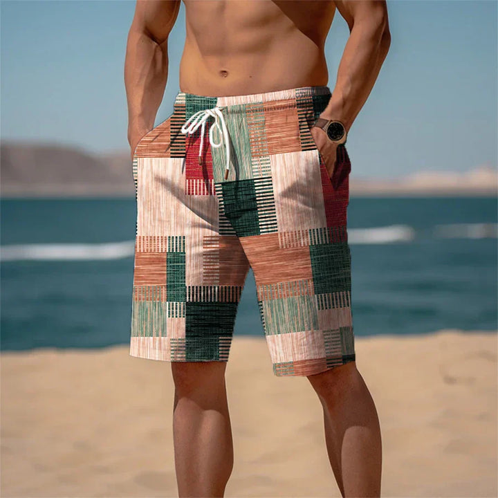 Badeshorts til herre Bomuld 3D-print Åndbar Sommerlook - Jamal