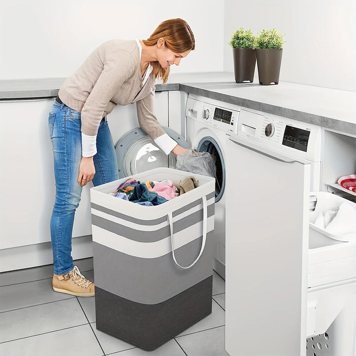 75L Stor Vaskekurv med Håndtag & Sammenklappeligt Design – Solen