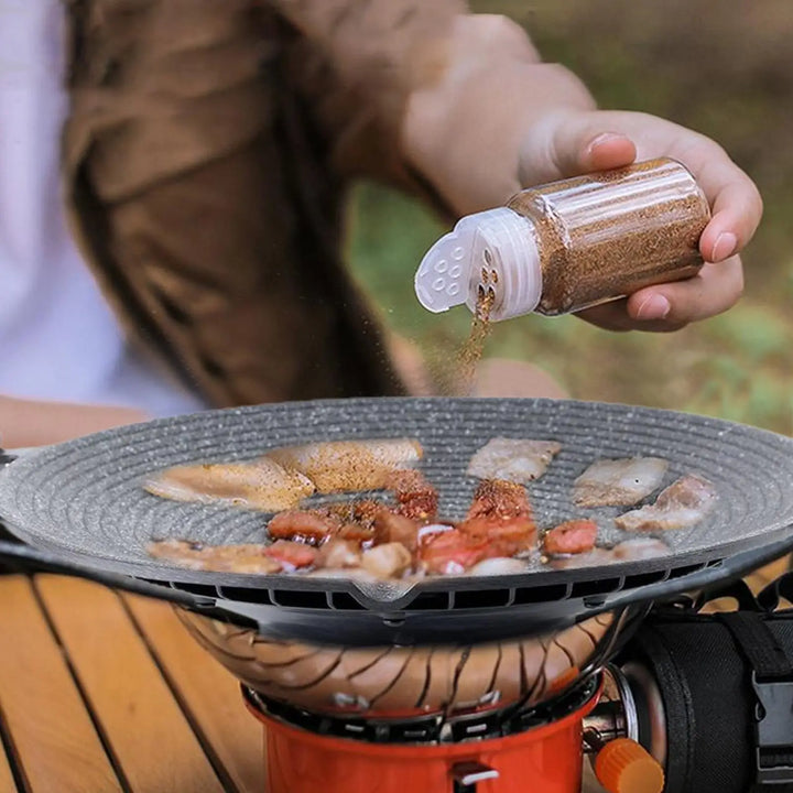 Bærbar aluminium grillpande med håndtag til camping og BBQ - Arlo
