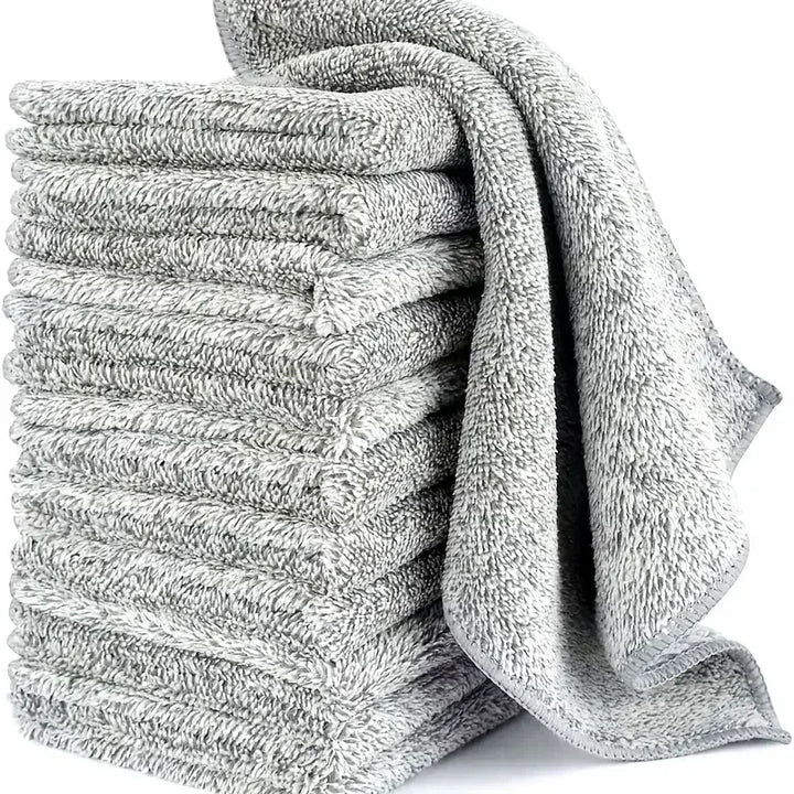 5-Piece Microfiber Cleaning Cloth Set - Soft & Absorbent, Reusable 1