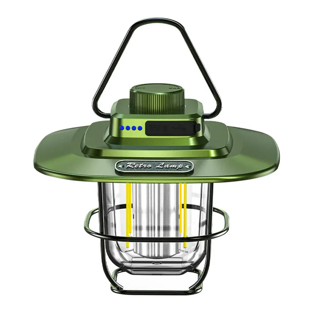 Retro Genopladelig LED Campinglanterne - NostalgiaGlow
