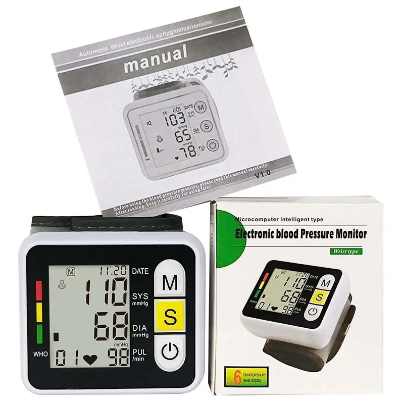 Digital håndledsblodtryksmonitor med LCD-display – PulseTrack