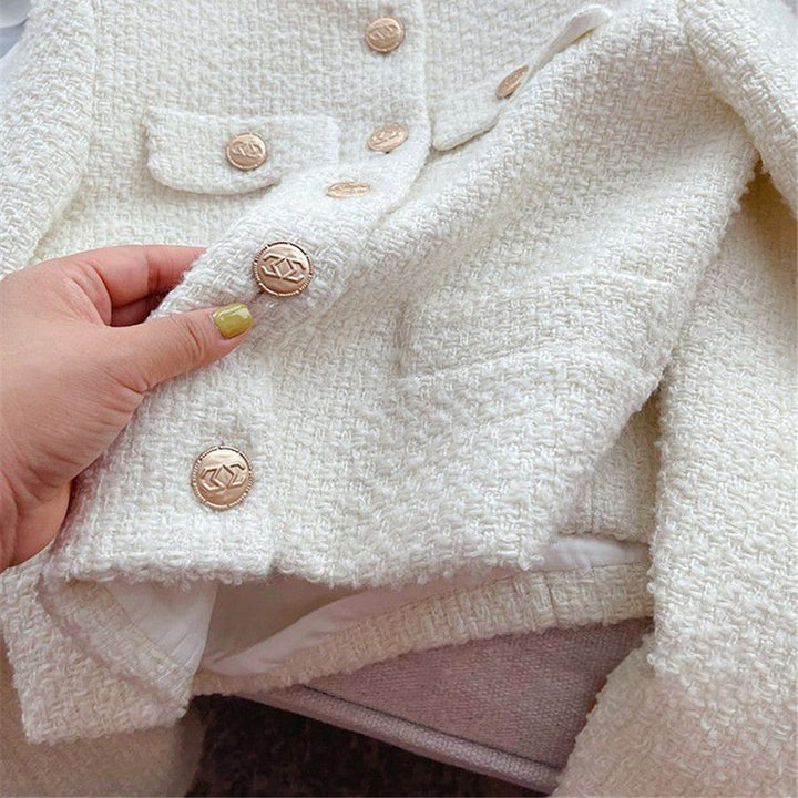 Dame strikjakke med rund hals – Celeste