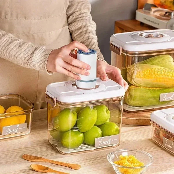 Madvacuumopbevaringsboks Gennemsigtig Beholder med Håndpumpe – FreshLock