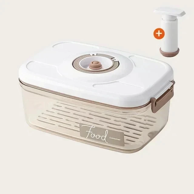 Madvacuumopbevaringsboks Gennemsigtig Beholder med Håndpumpe – FreshLock