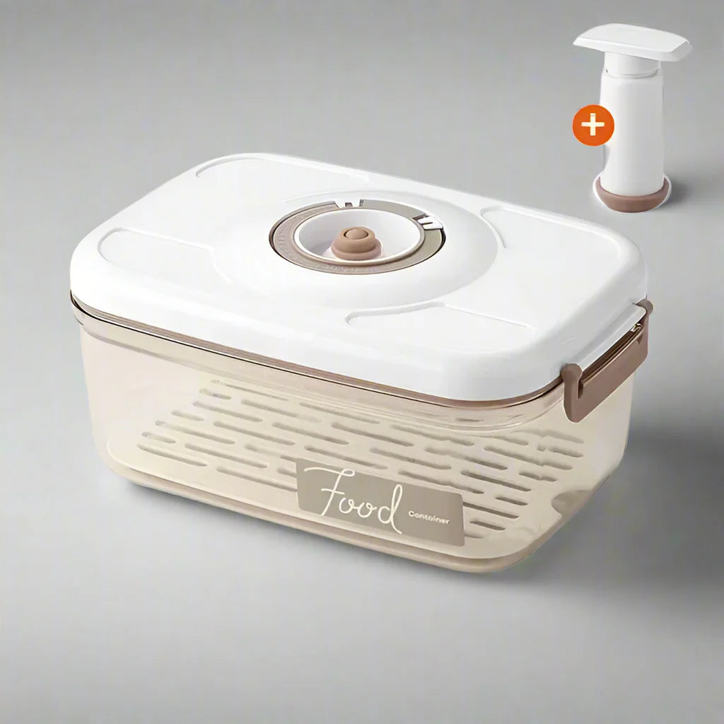 Madvacuumopbevaringsboks Gennemsigtig Beholder med Håndpumpe – FreshLock