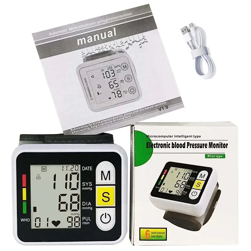 Digital håndledsblodtryksmonitor med LCD-display – PulseTrack