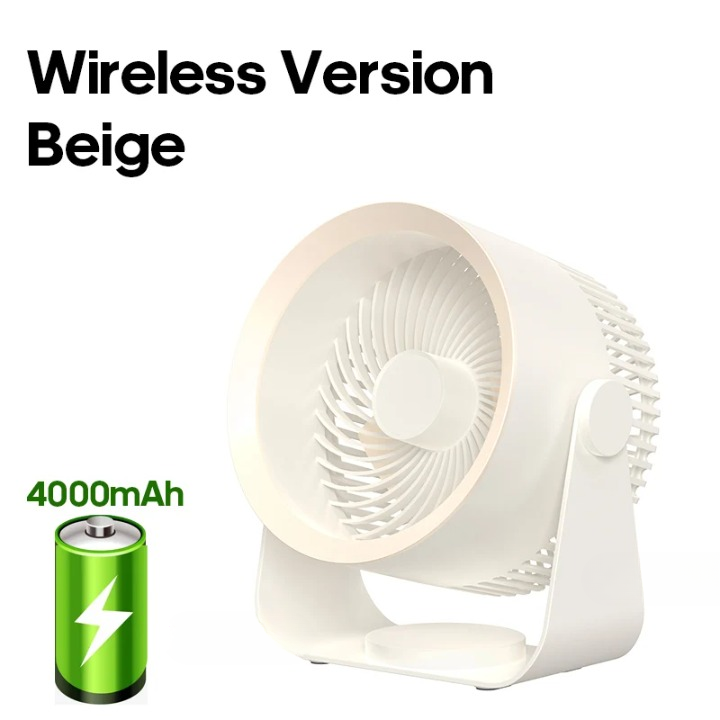 Multifunktionel elektrisk ventilatorcirkulator med 4000mAh batteri – AirFlex