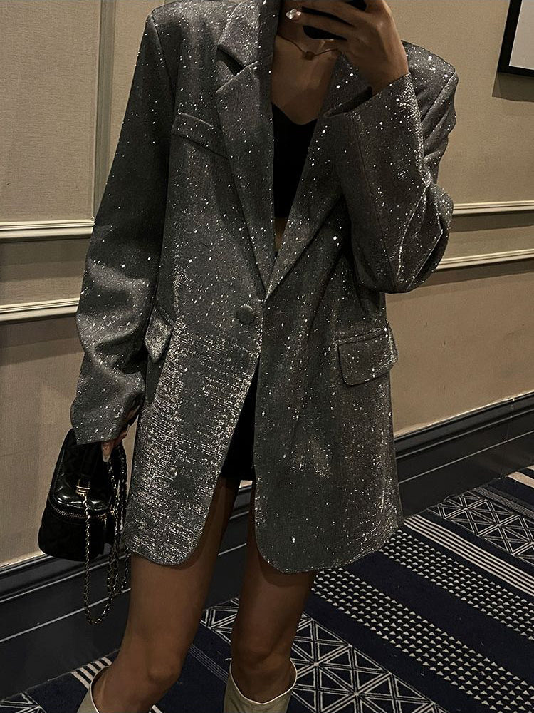 Glitrende blazer med pailletter - Celeste