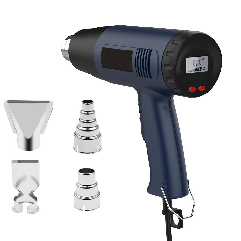 2000W industriel elektrisk varmepistol med digital LCD-skærm justerbar temperatur – ProTherm