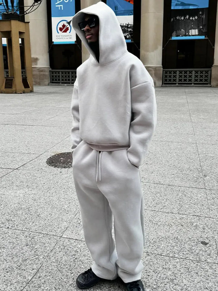 Oversized herre træningssæt med hoodie og joggingbukser – Bastian