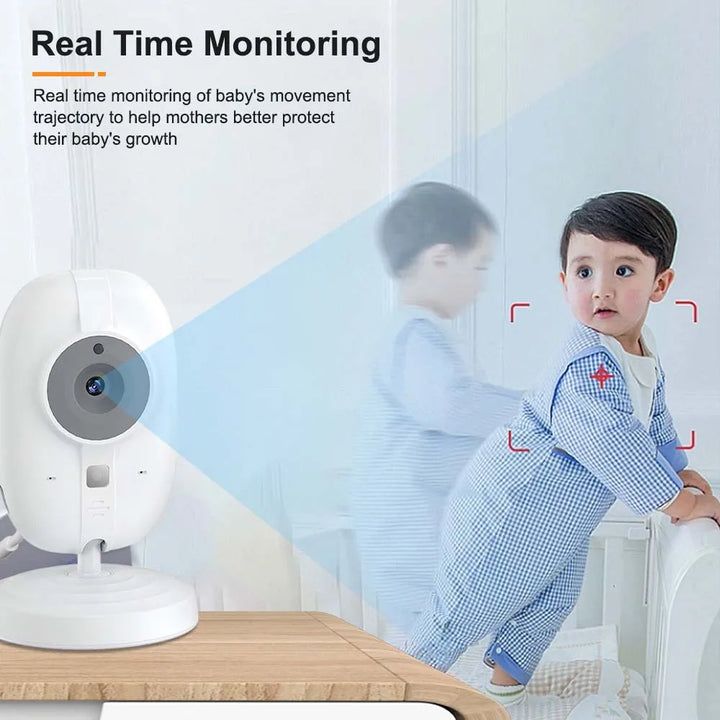 3,5-tommer video baby monitor med nattesyn, temperaturdisplay og tovejs lyd