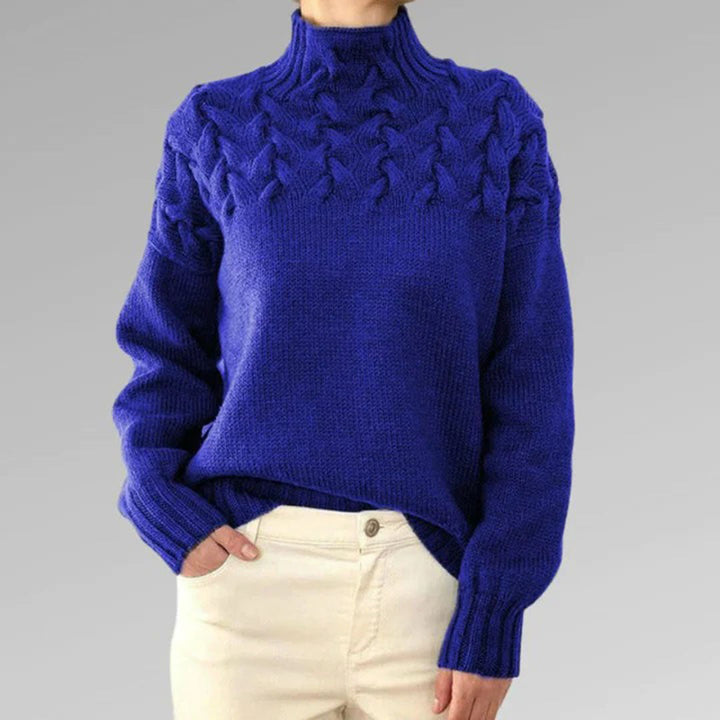 Strickpullover til damer med krave – Sienna