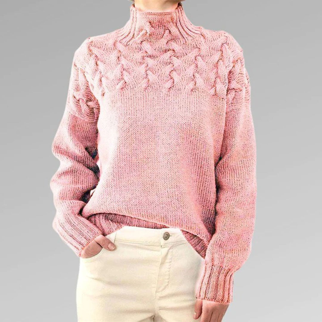 Strickpullover til damer med krave – Sienna