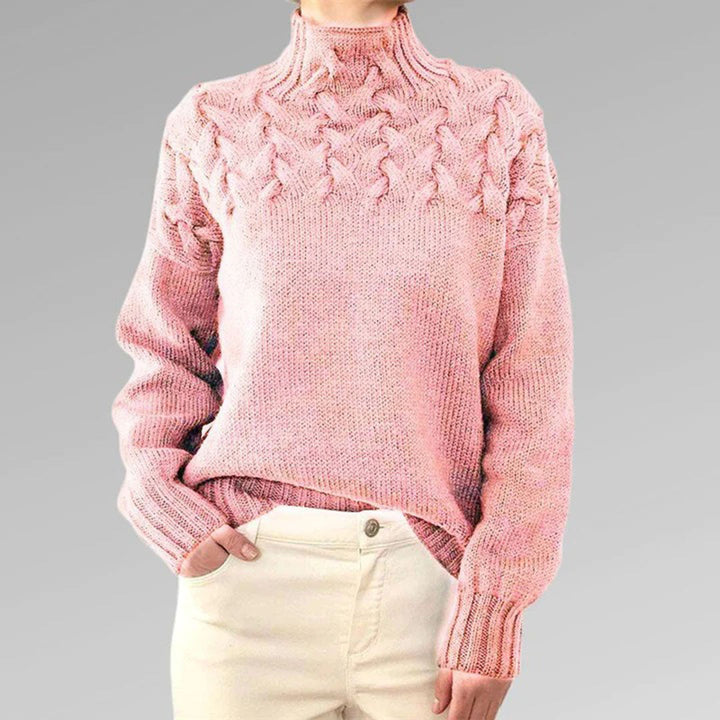 Strickpullover til damer med krave – Sienna