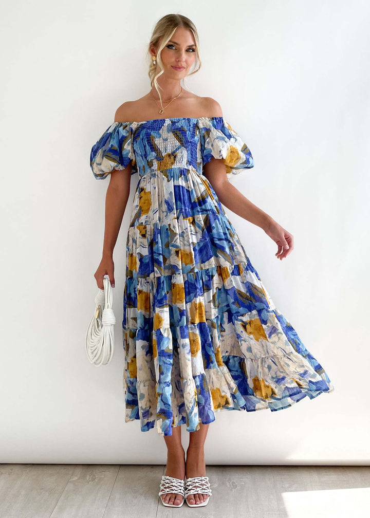 Off-shoulder midikjole – Talia