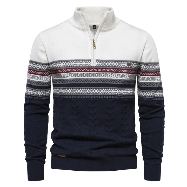 Premium Retro-mønstret Trøje - Leo