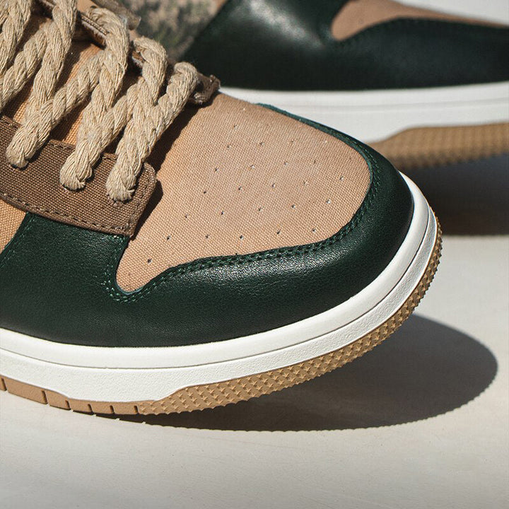 Kunstneriske unisex-plateau-sneakers med bølgemotiv – Daiki