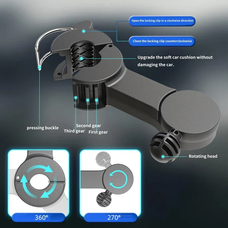 Bærbar USB Dual-Head bilventilator 360° roterbar med 3 hastigheder – CoolBreeze