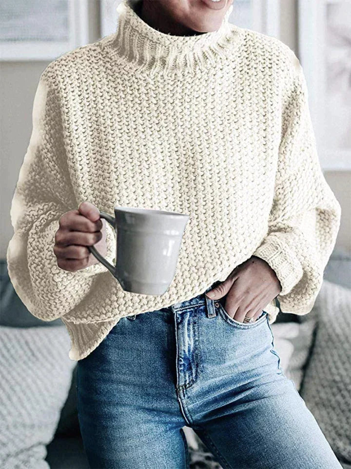 Trendy strikket dametrøje - Olivia