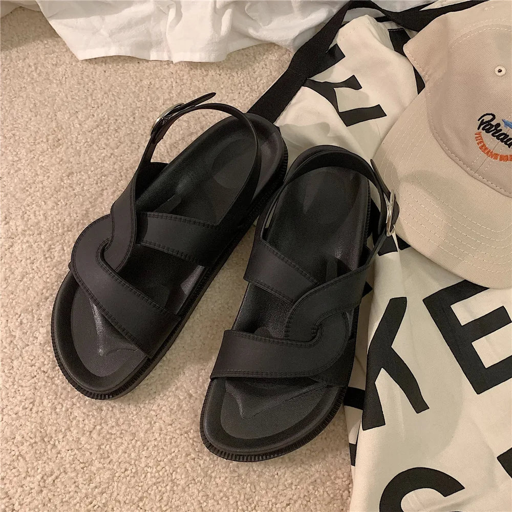 Trendy plateau-sandaler i koreansk stil til damer – Alina