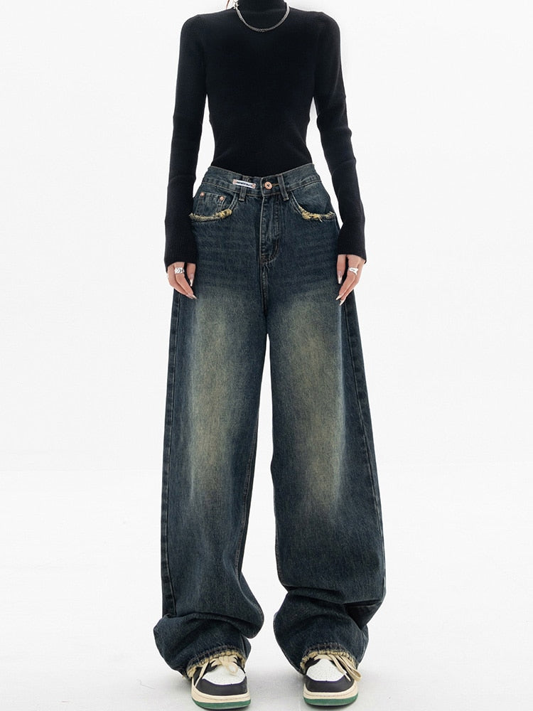 Vintage baggy jeans til damer - Aria