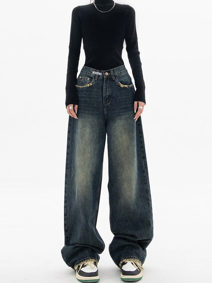 Vintage baggy jeans til damer - Aria