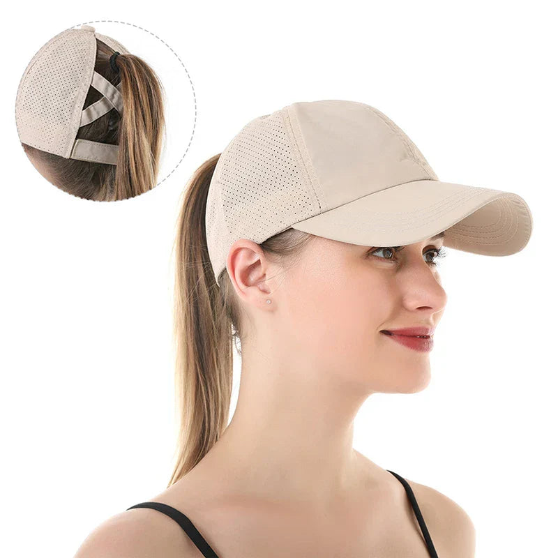 Åndbar unisex sports-basecap i mesh med justerbar pasform – AeroCap
