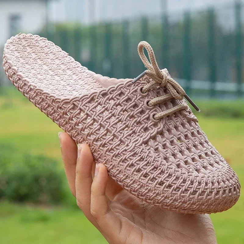 Åndbare outdoor-loafers til damer med åben tå – Linaya
