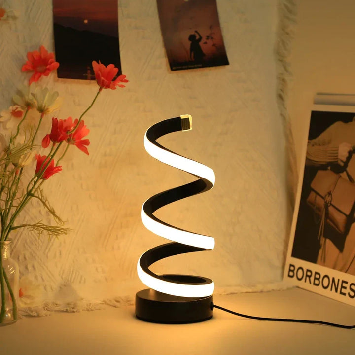 Moderne S-formet skrivebordslampe - FlexiGlow