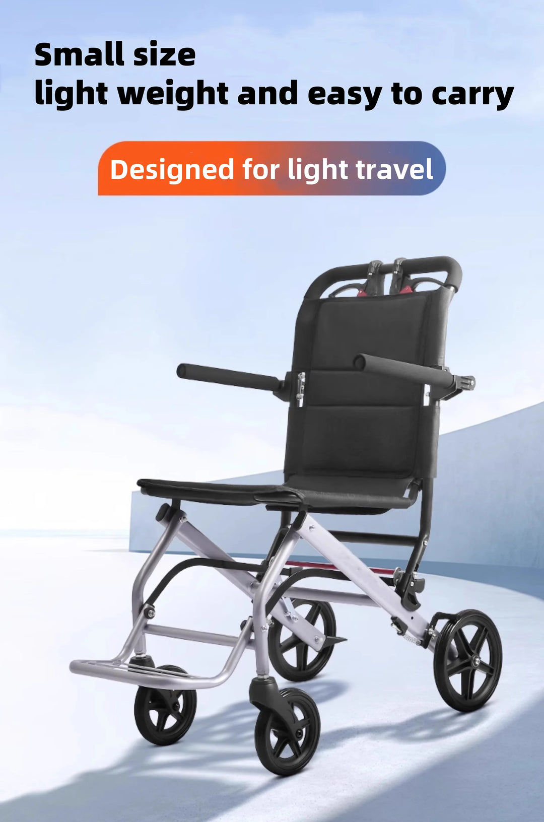 Letvægts kørestol – Aeris – (Transportabelt design)