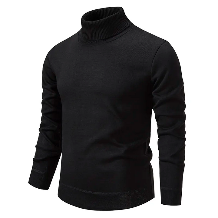 Blød og behagelig herre rullekrave sweater i bomuld - Jonas