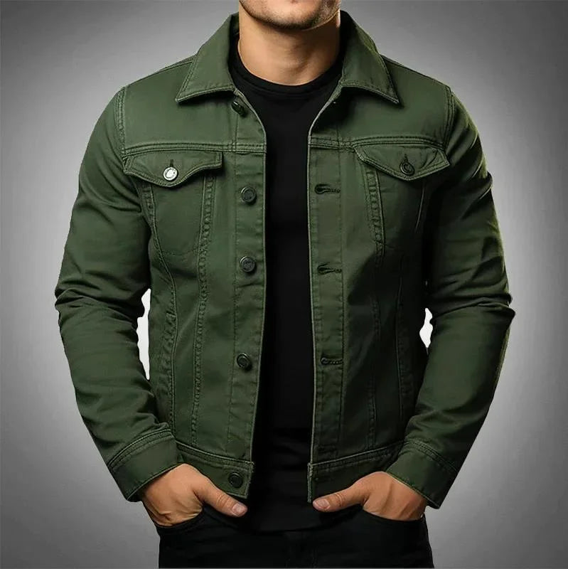 Robust og tidløs jeansjakke til herrer i 100 % bomuld – Noah efterårsudgave