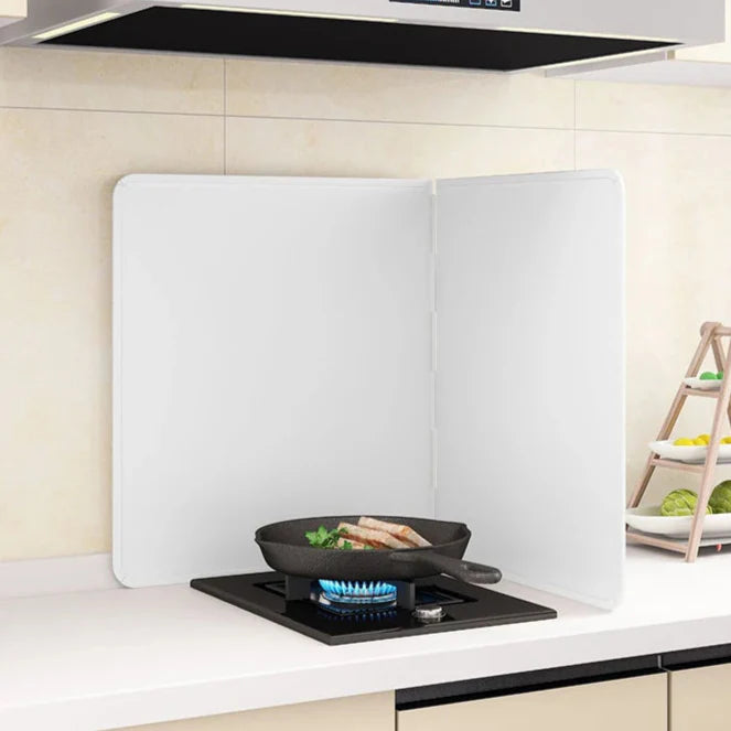 Foldbar rustfrit stål fedtsprøjtbeskytter 2-sidet oliebeskyttelse – CookShield