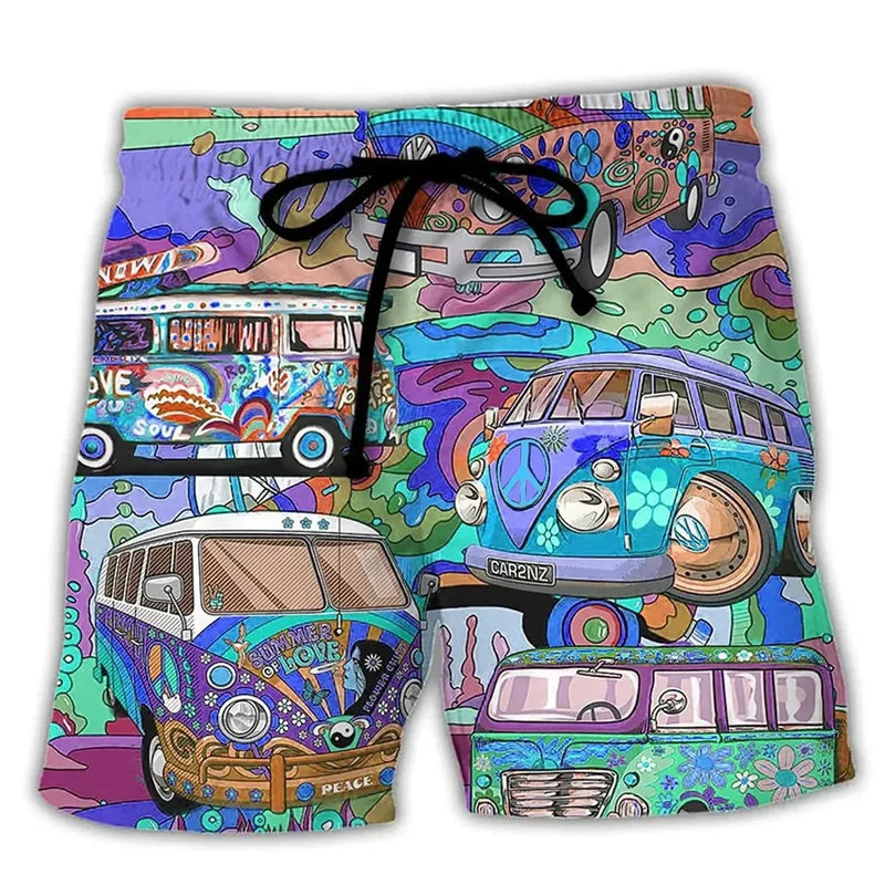 Herre badeshorts med graffiti-print – NovaBay