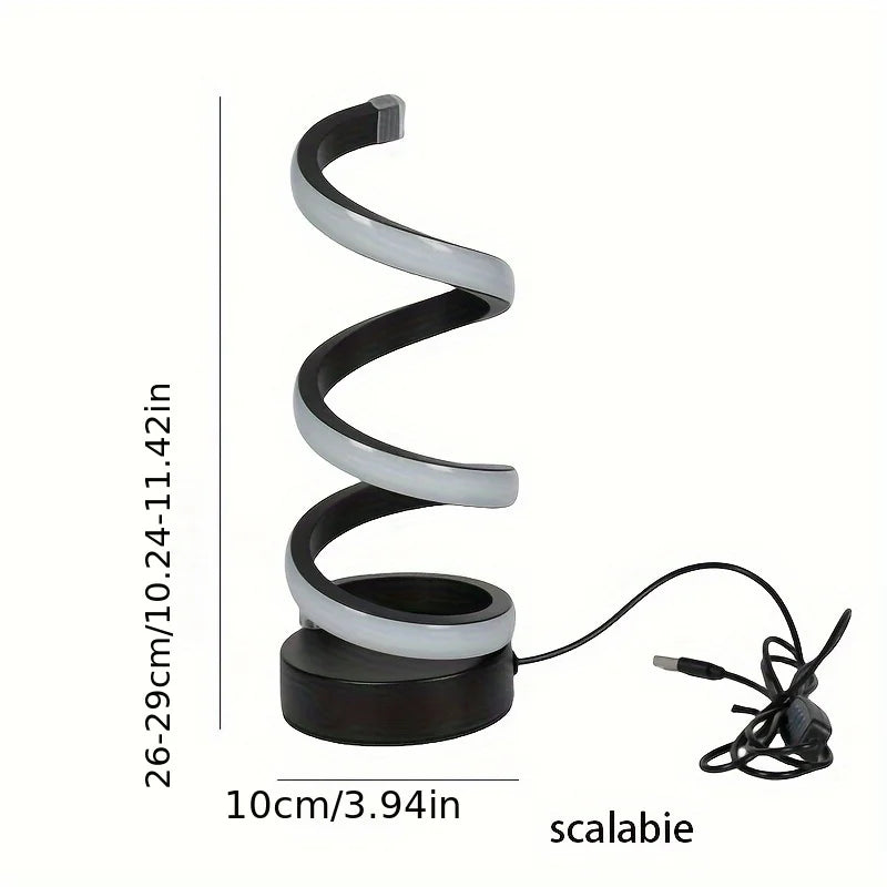 Moderne S-formet skrivebordslampe - FlexiGlow