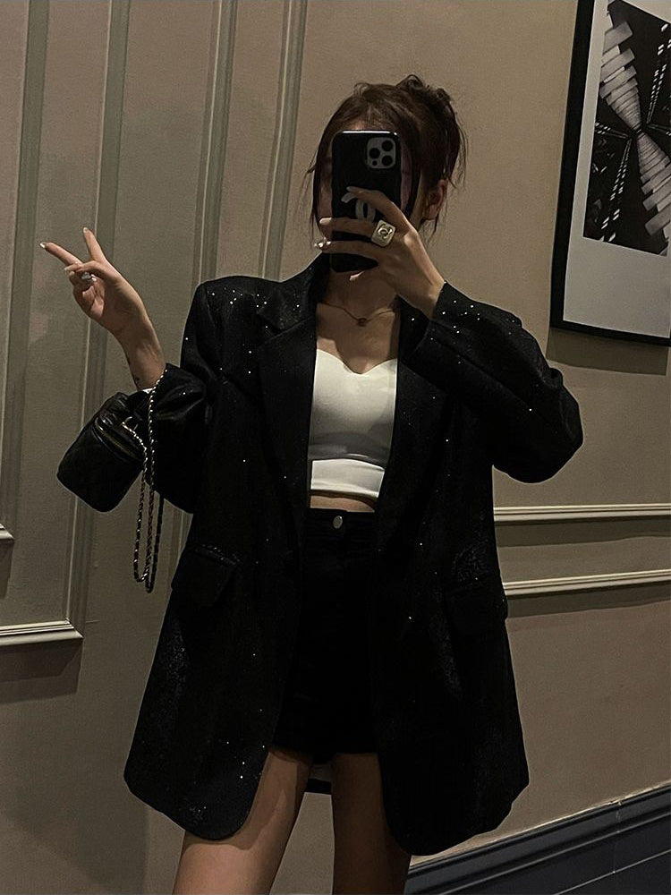 Glitrende blazer med pailletter - Celeste